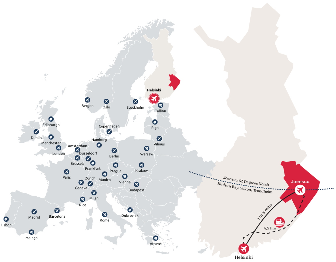 VisitKarelia Europe Map